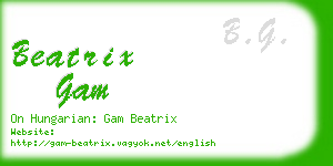 beatrix gam business card